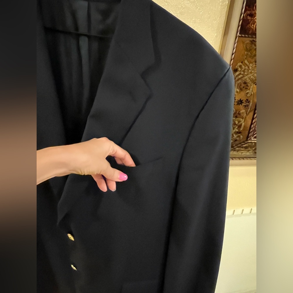 Ralph Lauren men’s suit jacket / Polo blazer. 100% wool. 2-button. Navy blue. 46 - Picture 7 of 14